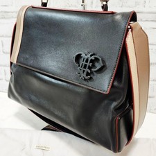 EMILIO PUCCI Handbag Leather 2way Black Authentic From Japan