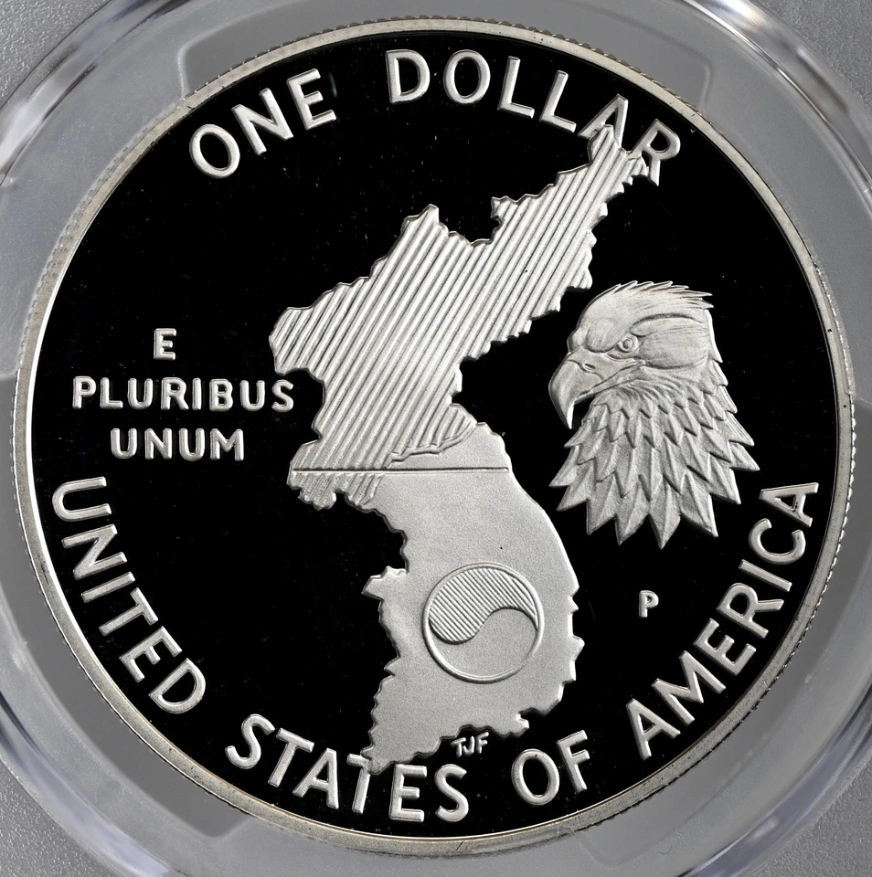 1991-P  $1 KOREA PROOF SILVER DOLLAR COMMEMORATIVE PCGS PR70 DCAM #49031883 - Image 3 of 4