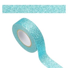 1 Roll Glitter Paper Washi Tape, Washi Decorative Tape for Crafts, Blue
