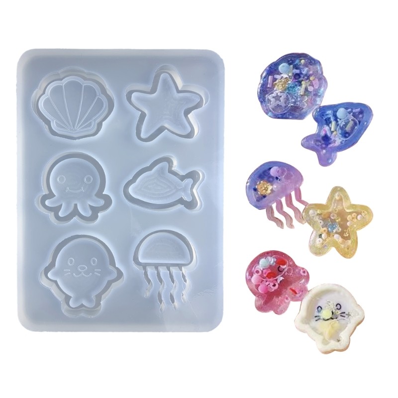 Ocean Themed Quicksand Molds for Epoxy Resin Jewelry Making