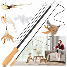 Cat Teaser Wand Toys, Interactive Bird Toys for Indoor Kittens, 42.15    Long ...