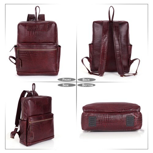 LV Full Grain Leather Backpack Men 16 Inch Laptop Backpack Bag Computer - Picture 32 of 39