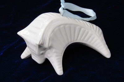 Jonathan Adler Menagerie Animal Kingdom BULL White Ornament NEW NIB
