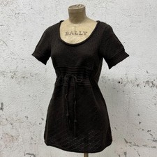 Y2K Vintage Camaieu Knit Babydoll Dress Brown