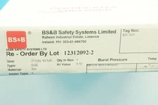 BS&B 12312092-2 SSR break disk 2 in.(2")/DN 50mm 316SS 6.16-6.80 bar(G) @50 °C