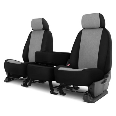For Ford Excursion 00-01 GrandTex 1st Row Pewter w Black Custom Seat Cover