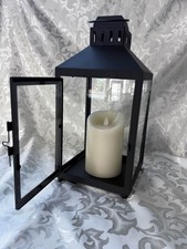 Black Decorative Lantern 14 LED Flameless Can...
