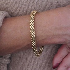 FOPE Bracelet Navette Links 750 Yellow Gold Circa 1975-1985