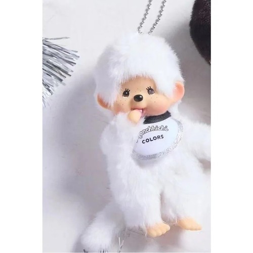 MONCHHICHI- Girl Keychain Sekiguchi 5.9" Bib Monkey Collectible Plush Doll Toy - Picture 4 of 34