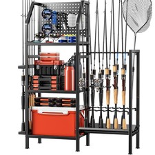 Fishing Rod Holders for Garage,Fishing Rod Rack Storage up to 18 Rods,3 Tier ...