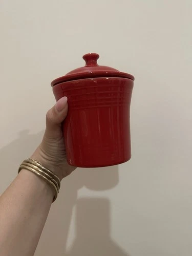 Fiestaware Red Scarlet Jam Jar Mini Canister HRC Fiesta Excellent Condition
