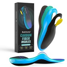 Carbon Fiber Insoles -  1 Pair  High Arch  Rigid Support - Extra Energy Retur...