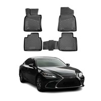 Omac Gummimatten FußMatten FüR Lexus ES 2019-2025 TPE Automatten Schwarz 4X