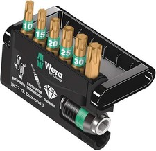 Wera BC 7 TX Diamond 1 - Bit-Check with Rapidaptor - 057415 - 7 Piece