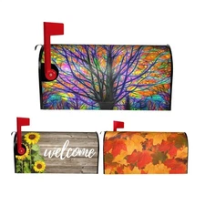 Magnetic Mailbox Covers Reusable Post Letter Box Protective Wrap Masterly Floral