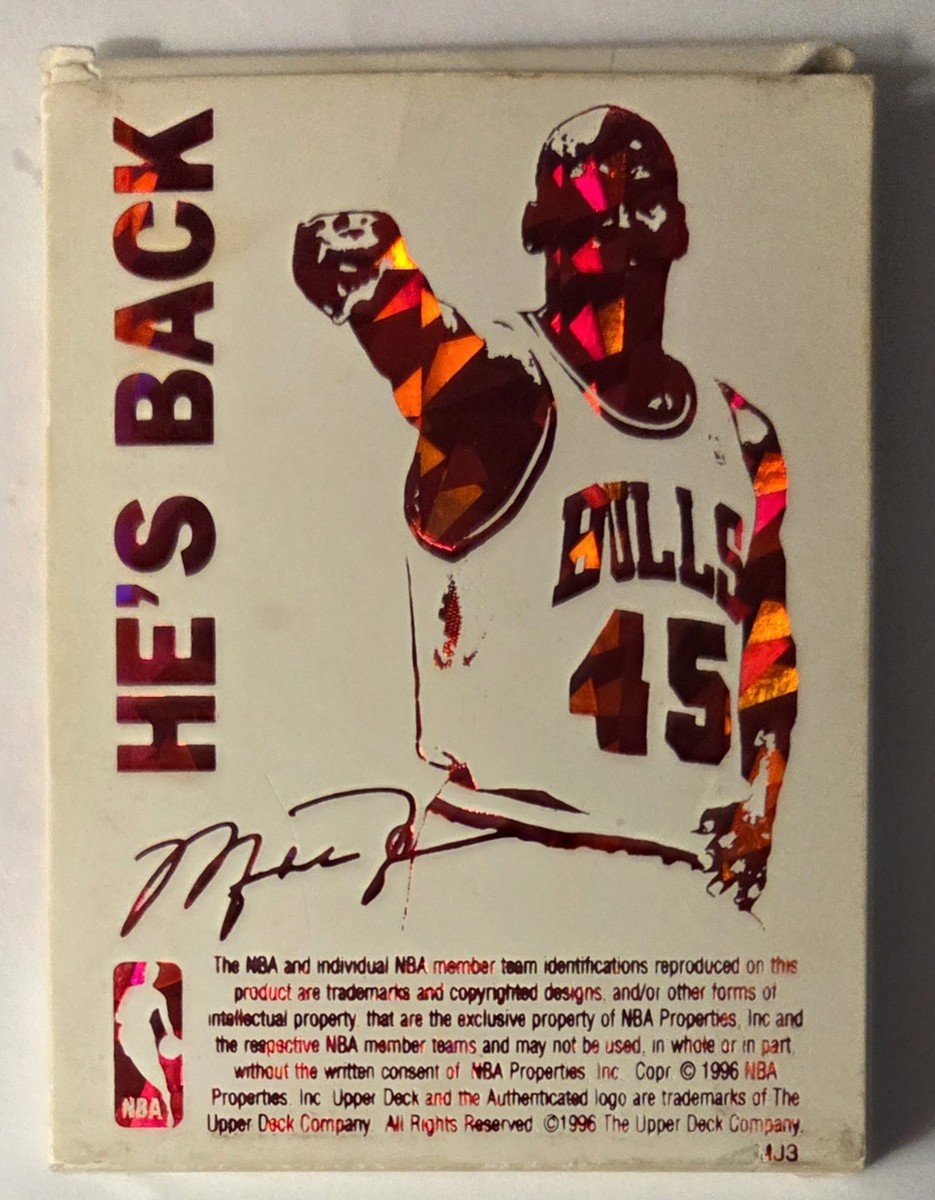 1996 Upper Deck Michael Jordan #45 He's Back 22 Karat Gold SP 3929