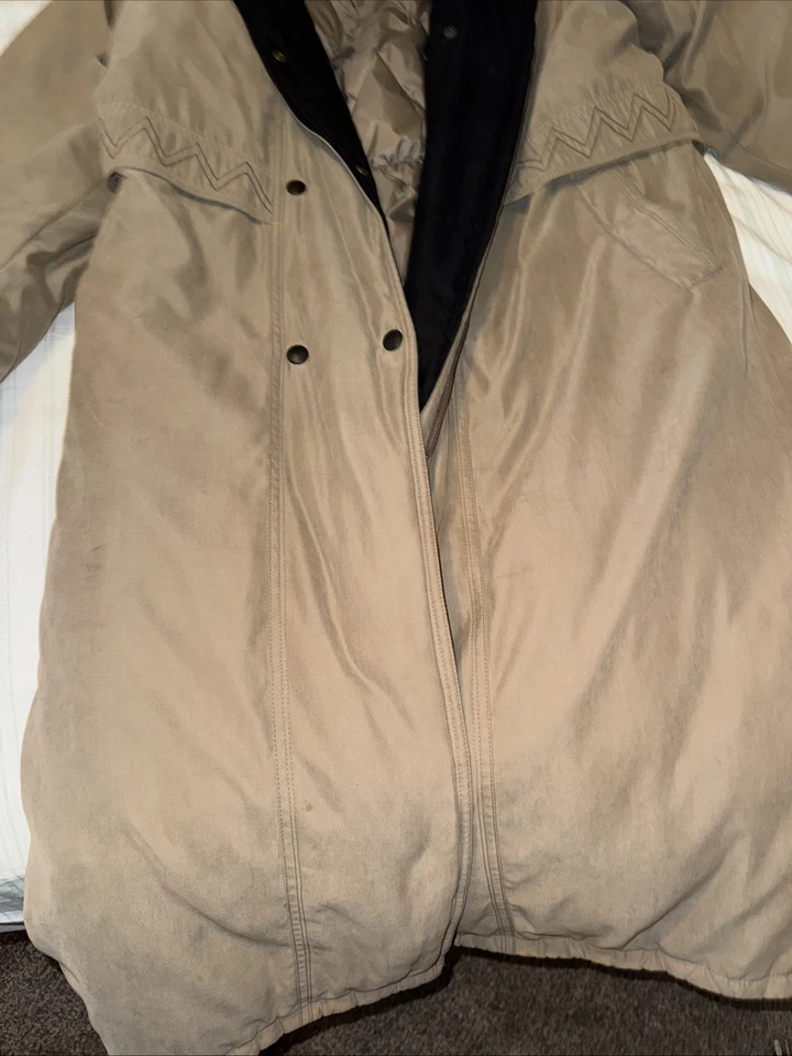 Vintage UTEX Design long down filled duvet duffle coat  L soft brown Super warm - Image 2 of 4