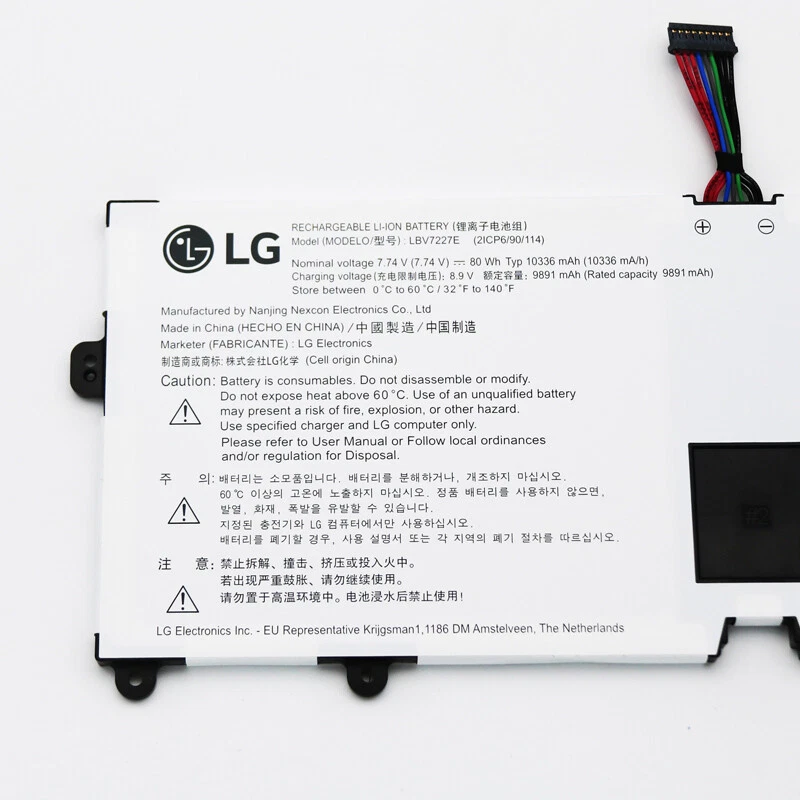 Nueva Batería Original LBV7227E 80Wh OEM para LG gram 15Z90N 17Z90N 16ZD90P 16Z90P Foto 3 de 4