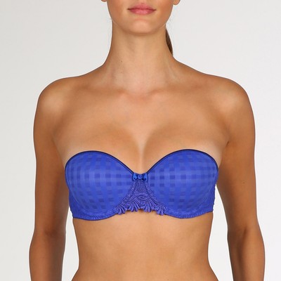 Marie Jo Avero Trägerloser BH Skyfall Blau Royal Abnehmbare Träger Dessous