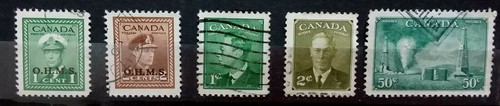 CANADA KGV USED SELECTION A054 Free Registered Mail - Picture 2 of 3