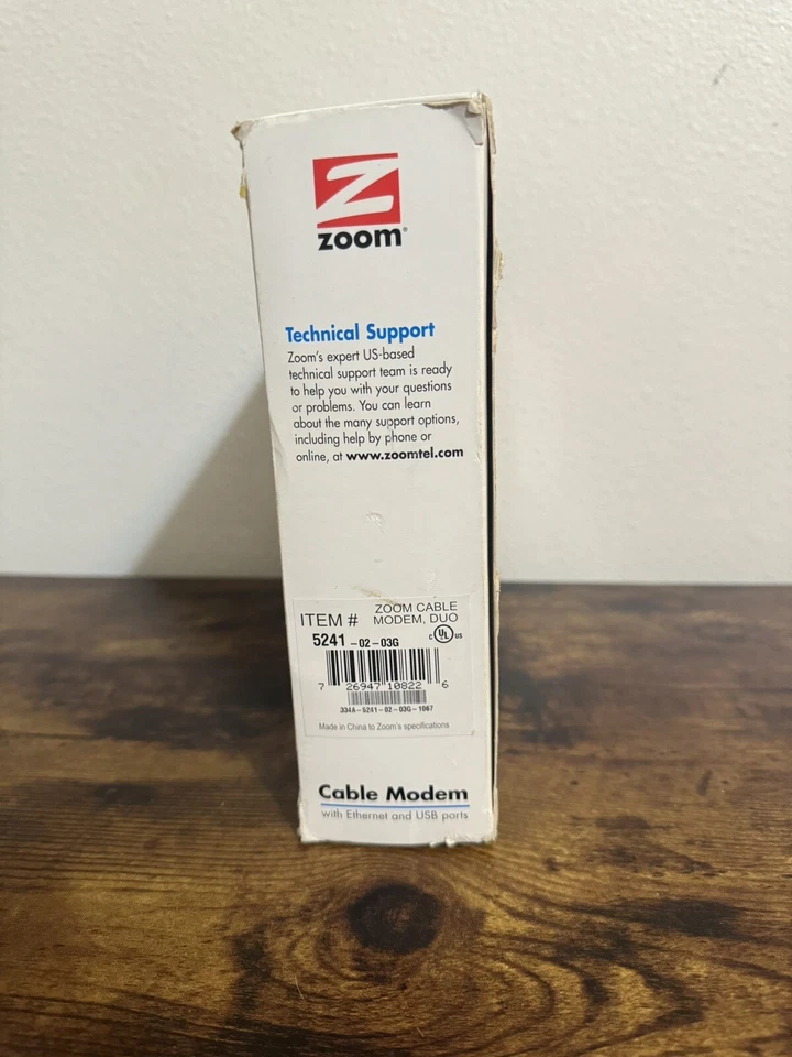 Zoom Cable Modem Ethernet/USB External Model 5241 Windows Mac Linus Unix NEW - Image 4 of 4