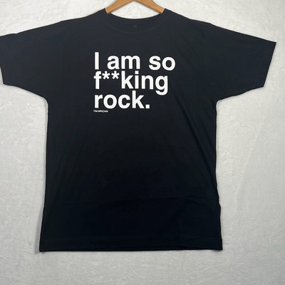 Tim Minchin concert release I am so F**king rock  Black T-shirt Men Medium New