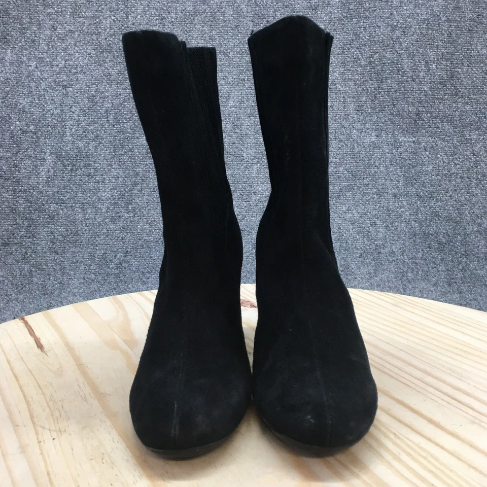 Aerosoles Boots Womens 6 M Fifth Ave Chelsea Booties Black Leather Heels Casual - Image 4 of 4