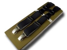 Paris Men's Superlative Quality Black Narrow Straps