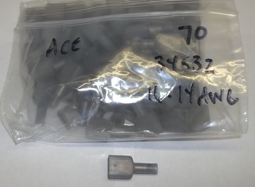 Ace Blue Fully Insulated Male Spade 1/4" Crimp Terminal Connector 16-14AWG 70-PK - 第 1/1 張圖片