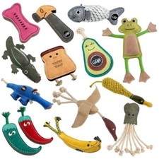 Eco Dog Toy Green & Wilds Natural Jute Tough Puppy Comfort for Interactive Play