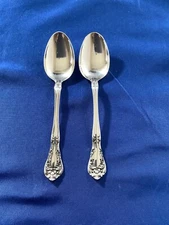 2 Alvin Chateau Rose Sterling Silver Demitasse Spoons