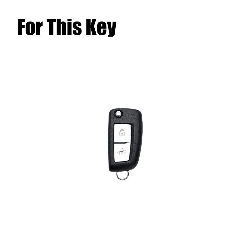 Funda con soporte para llavero de cuero de aleación de zinc para Nissan Rogue 2014-2019 Foto 2 de 4