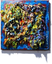 ORIGINAL OIL█PAINTING IMPASTO█ART█SIGNED '24 IMPRESSIONIST TREES█ABSTRACT NATURE