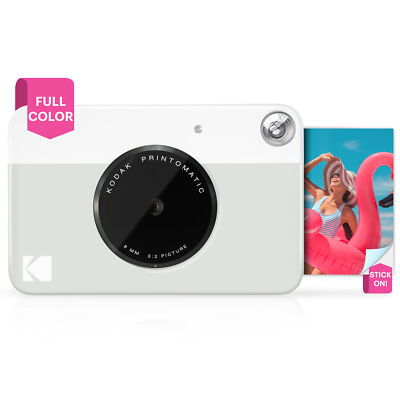 KODAK Printomatic Digital Instant Print Camera, Uses Zink 2x3 Photo Paper, Gray