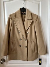 Lauren Ralph Lauren Black Label Tan Camel Coat Double Breasted Sz 10p