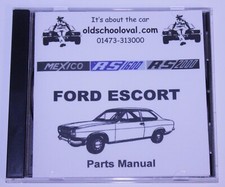 Mk1 Escort AVO Parts Manual CDROM V2.1 English RS2000 Mexico Twin Cam RS1600 AVO