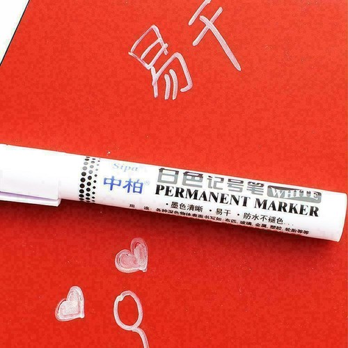 White Highlighter Marker Pens Thin Waterproof Car Tyre R7V7 K8Z7 Pen U2W08 - Picture 9 of 11