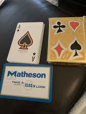 Klein and Sons Playing Cards Plastic Coated Made in USA Matheson Advertisement