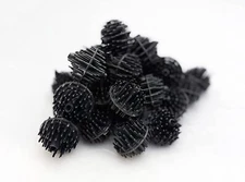 300 pcs 1.5" Bio Balls Aquarium Fish Pond Filter Media 18x14 Mesh Bag