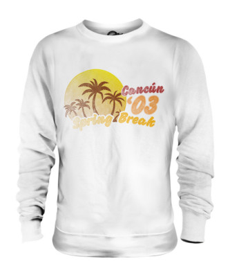 SPRING BREAK CANCUN 03 UNISEX PRINTED VINTAGE STAMP SWEATER MEXICO PUERTO RICO