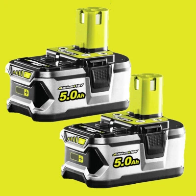 2 pezzi batteria originale 18V 5Ah per RYOBI One+ Plus litio RB18L50 P104 P108 P109