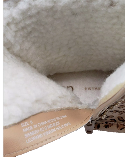 Baby Gap Girls Leopard Boots Sherap Lined Size 6 NEW - Picture 9 of 14