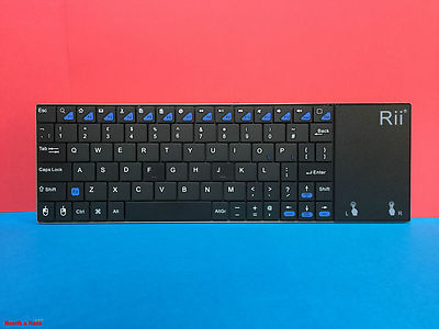 Rii K12 Mini Ultra Slim Bluetooth Tastatur Touchpad Wireless Keyboard UK QWERTY