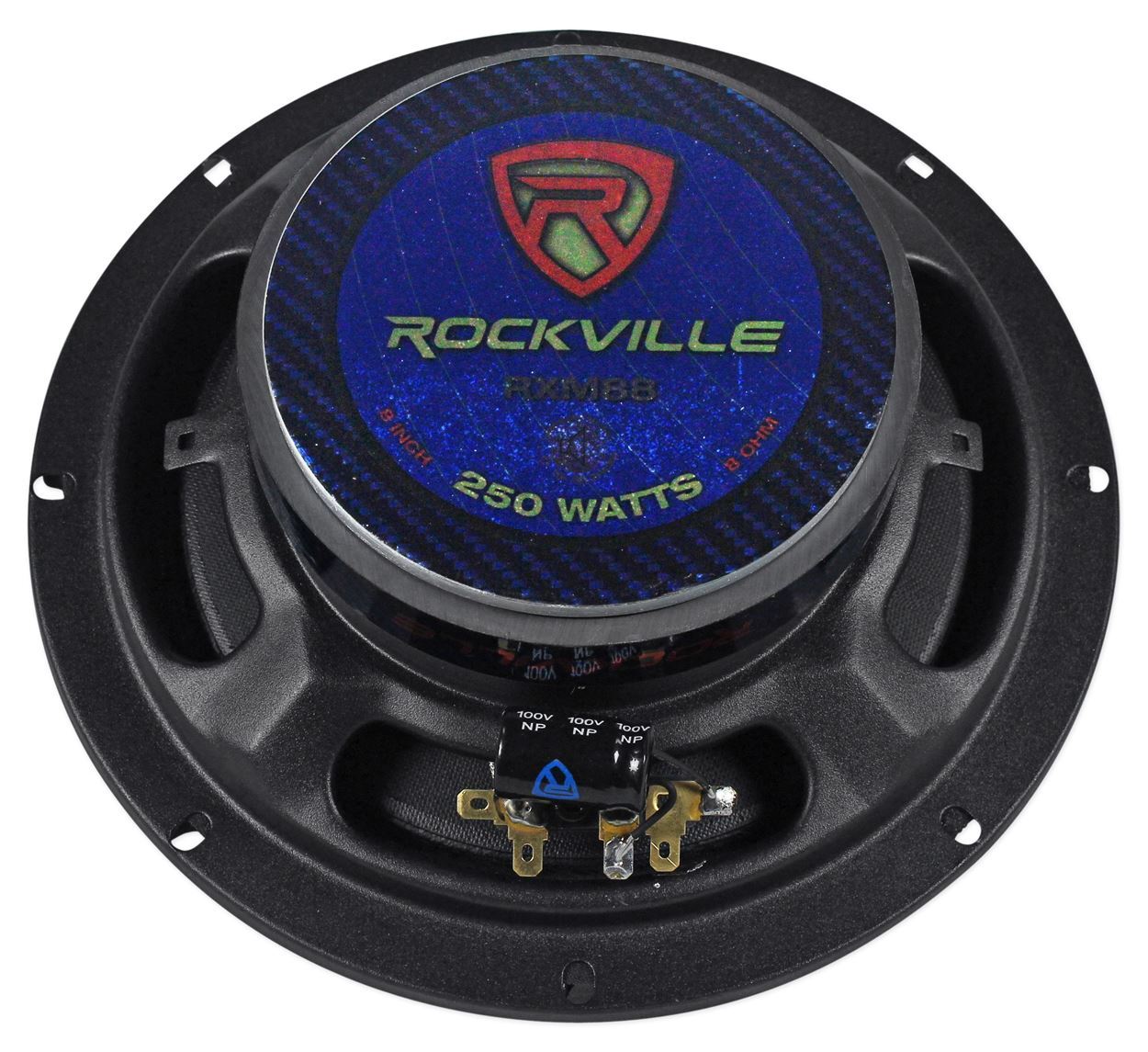 Автомобильный динамик Rockville RXM88 8 250 Вт 8 Ом среднечастотный динамик с кевларовым конусом