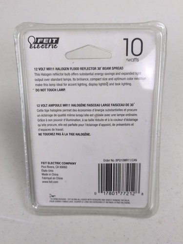 Feit Electric 10W 12V Bulb Flood Reflector MR11 for Fixture G4 Base New - Picture 2 of 2