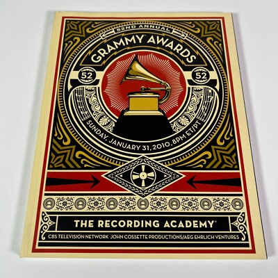 52nd Annual Grammy Music Awards Jan. 31, 2010 Recording Academy CBS Program Book