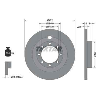 TEXTAR 2x Bremsscheibe 93028800