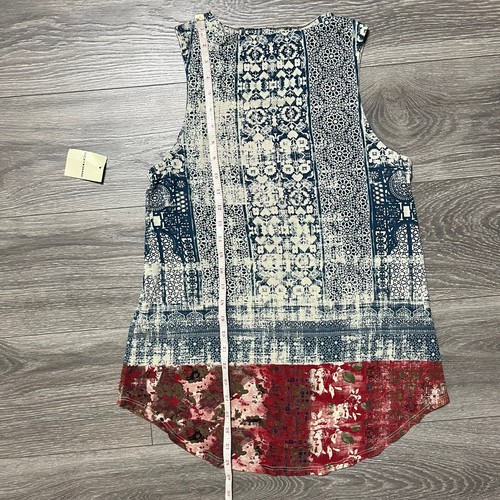 Lucky Brand Ärmellose Tunika Top Rundhals Geometrisch Boho Bluse Neu Damen M - Bild 10 von 11