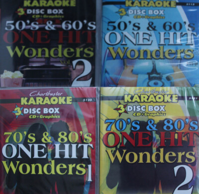 50's 60's 70's 80's KARAOKE ONE HIT WONDERS CHARTBUSTER 12 CD+G IN BOX ALL NEW