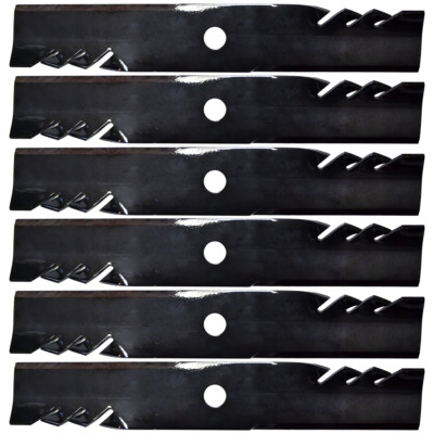 6PK 18'' Toothed Blades Fits Exmark Toro Turf Tracer Lazer Lawn Mowers 52'' Deck